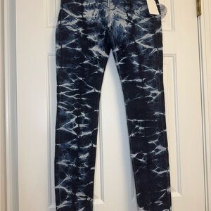 Women's Navy Tie-Dye Skinny Jeans